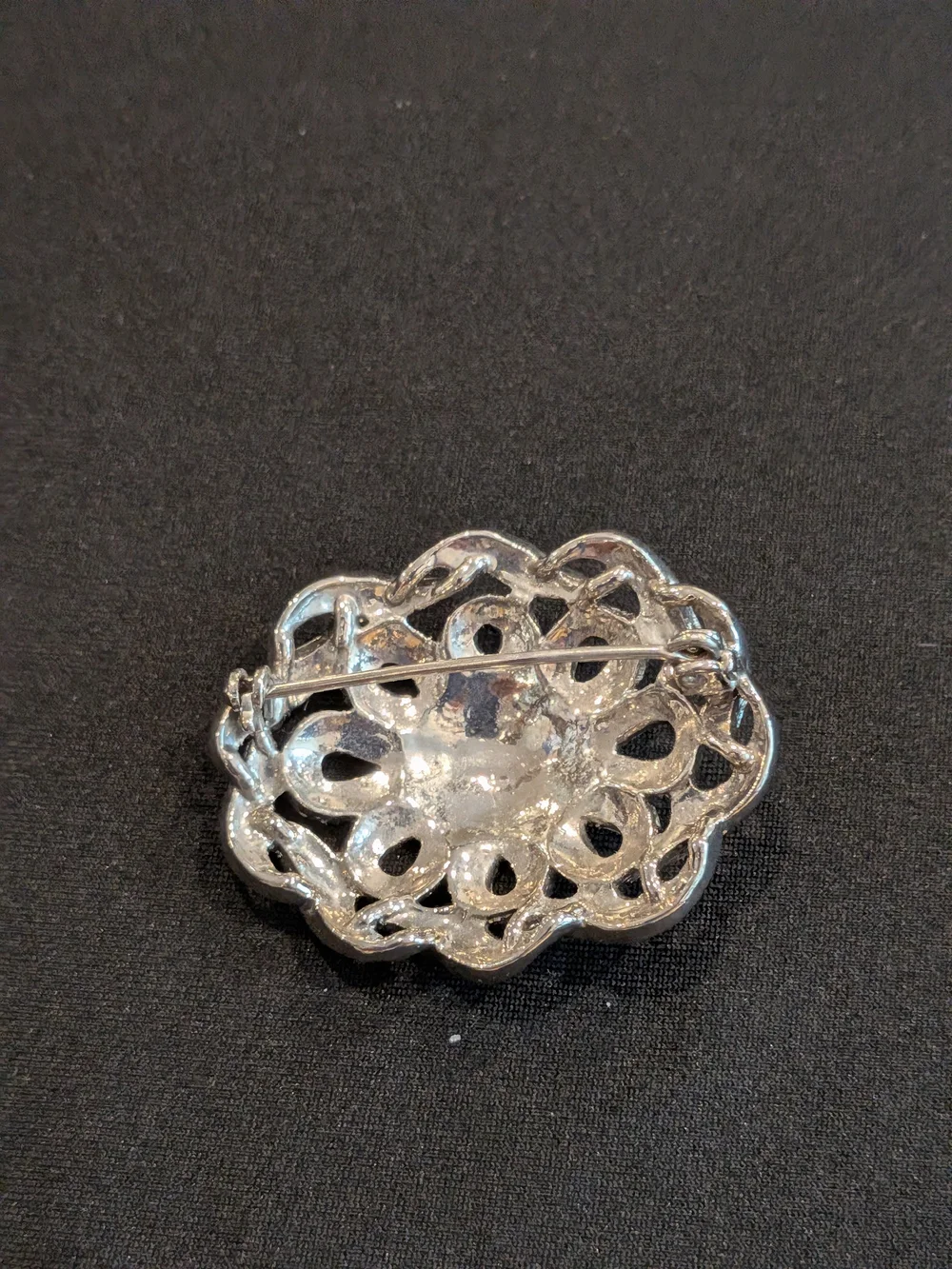 Vintage 1970s Art Deco Marcasite Brooch And Silver Plated Setting - Women's Broo